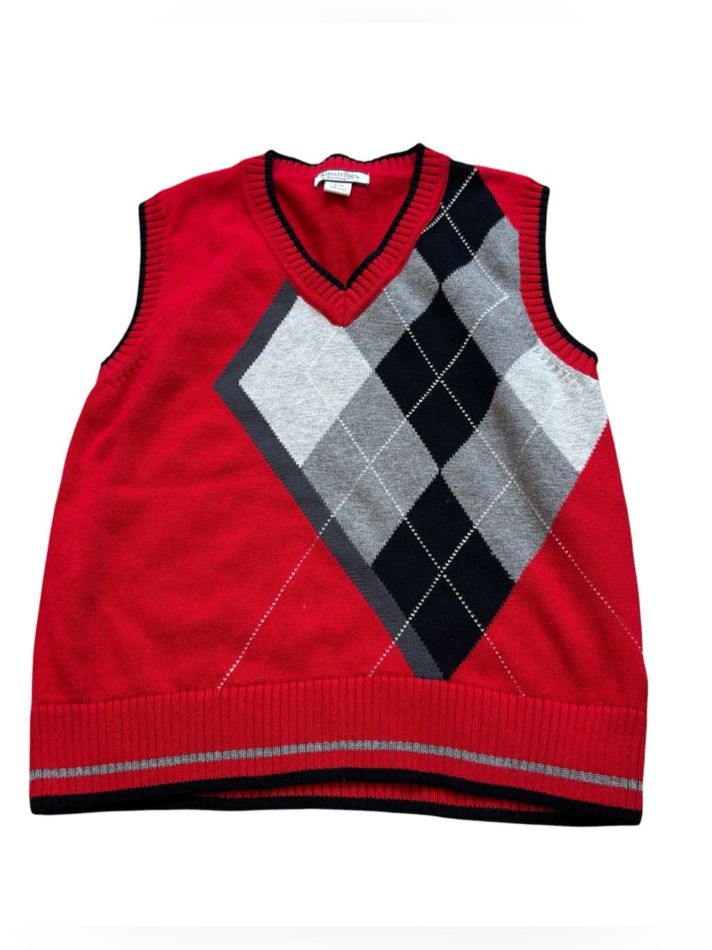 Boys Kitestrings Brand Knit Red Sweater Vest Size‎ 8/10
